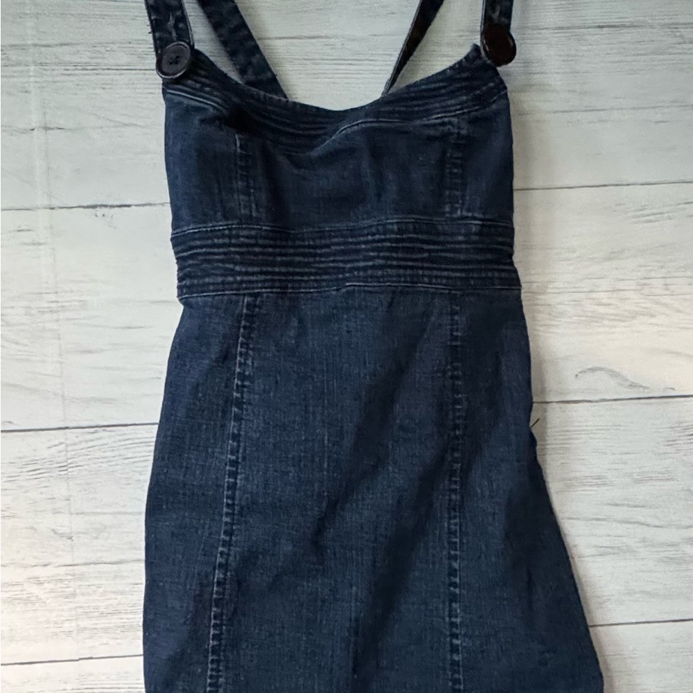 Jolt Blue Jeans Denim Sleeveless Button Mini Size 1